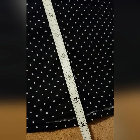 Selé black w/ white polka dot rockabilly pin up dress size Medium M - Picture 13 of 14